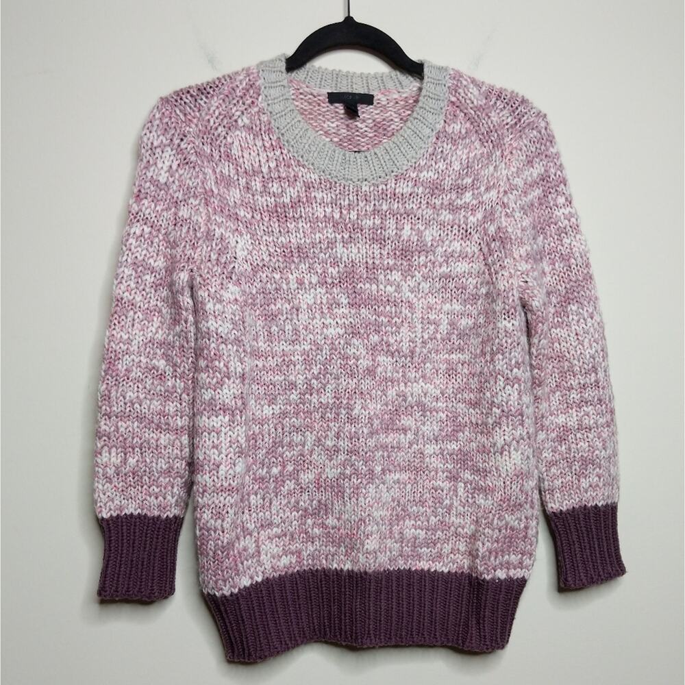 J Crew Marled Colorblock Sweater - Size XS - EUC